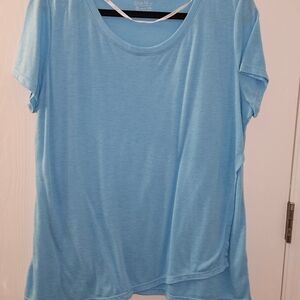 Calvin Klein Women's Sky Blue Short Sleeve Crew Tee